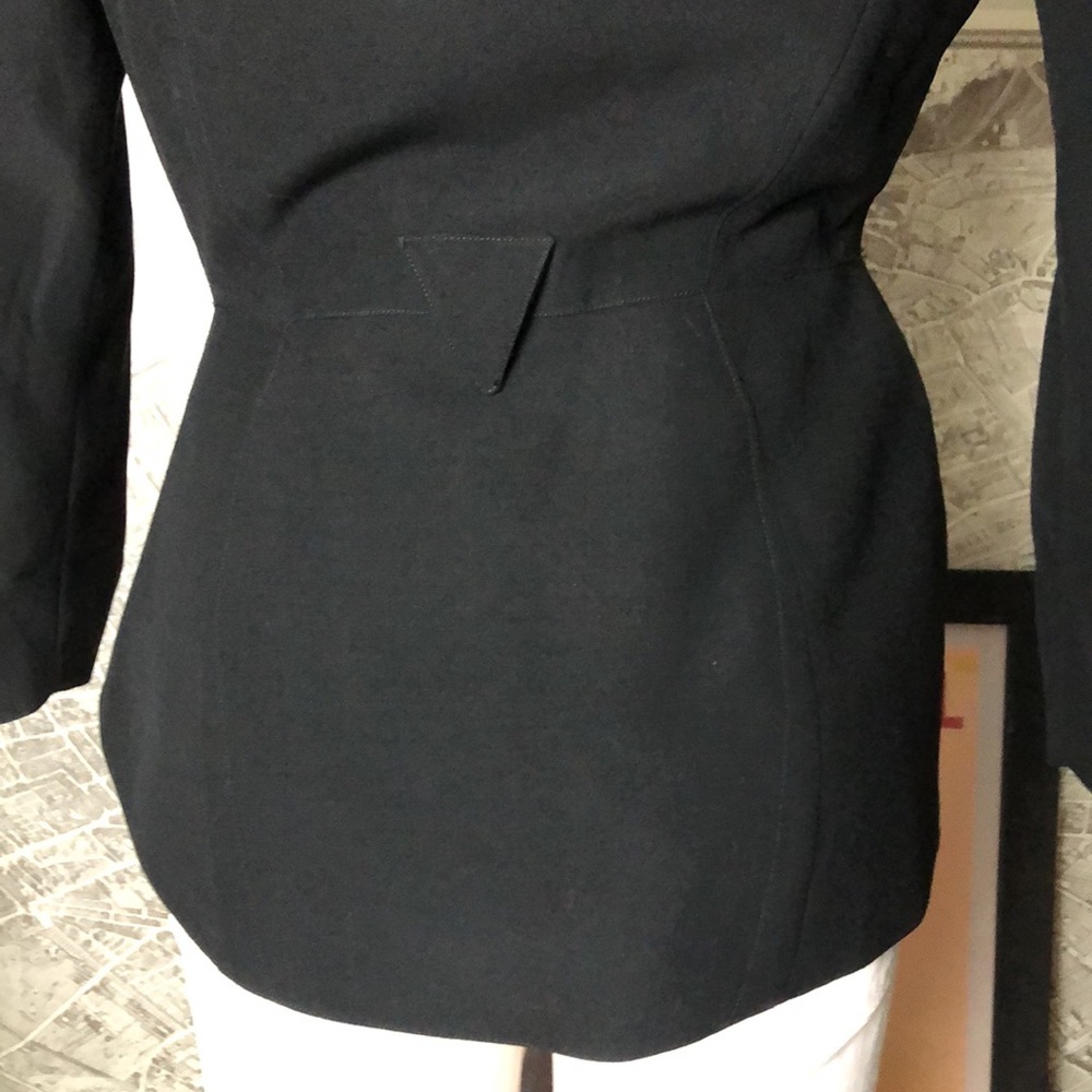 MUGLER Black Women's Tailored Peplum Jacket Size 40 - Picture 10 of 16